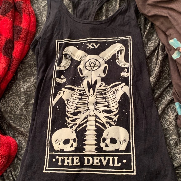 Spencer's Tops - The Devil Tarot Card Racerback Tank Top